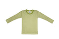 Вълнена Детска Блуза с Дълъг Ръкав Cosilana - Green Natural Stripes